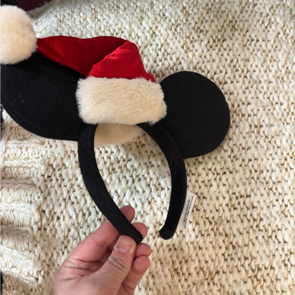 Walt Disney Mickey Mouse Ears with Santa Hat - Picture 6 of 12